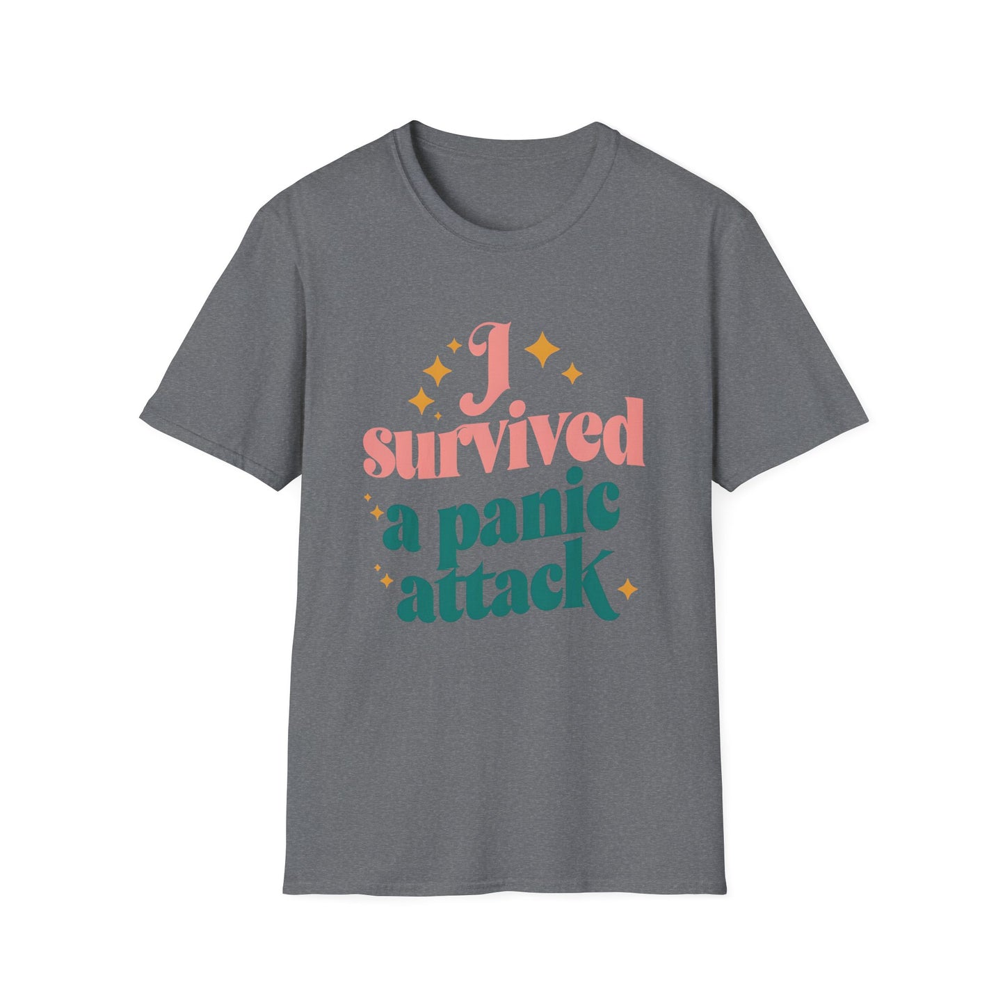 Funny Mental Health Unisex T-Shirt - 'I Survived a Panic Attack'