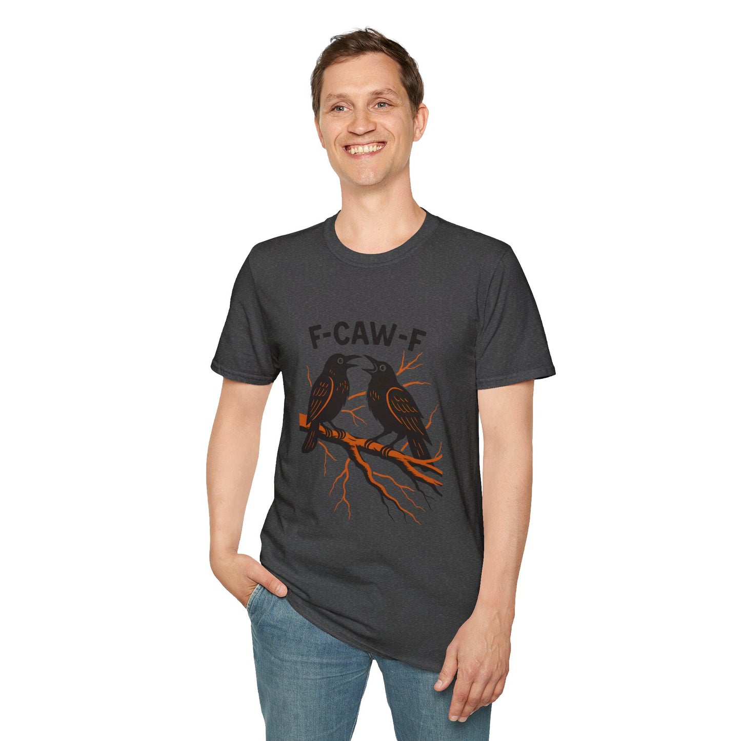“F-CAW-F” Crow Scream Therapy Tee – Unisex Fit for the Mentally Unwell & Majestic