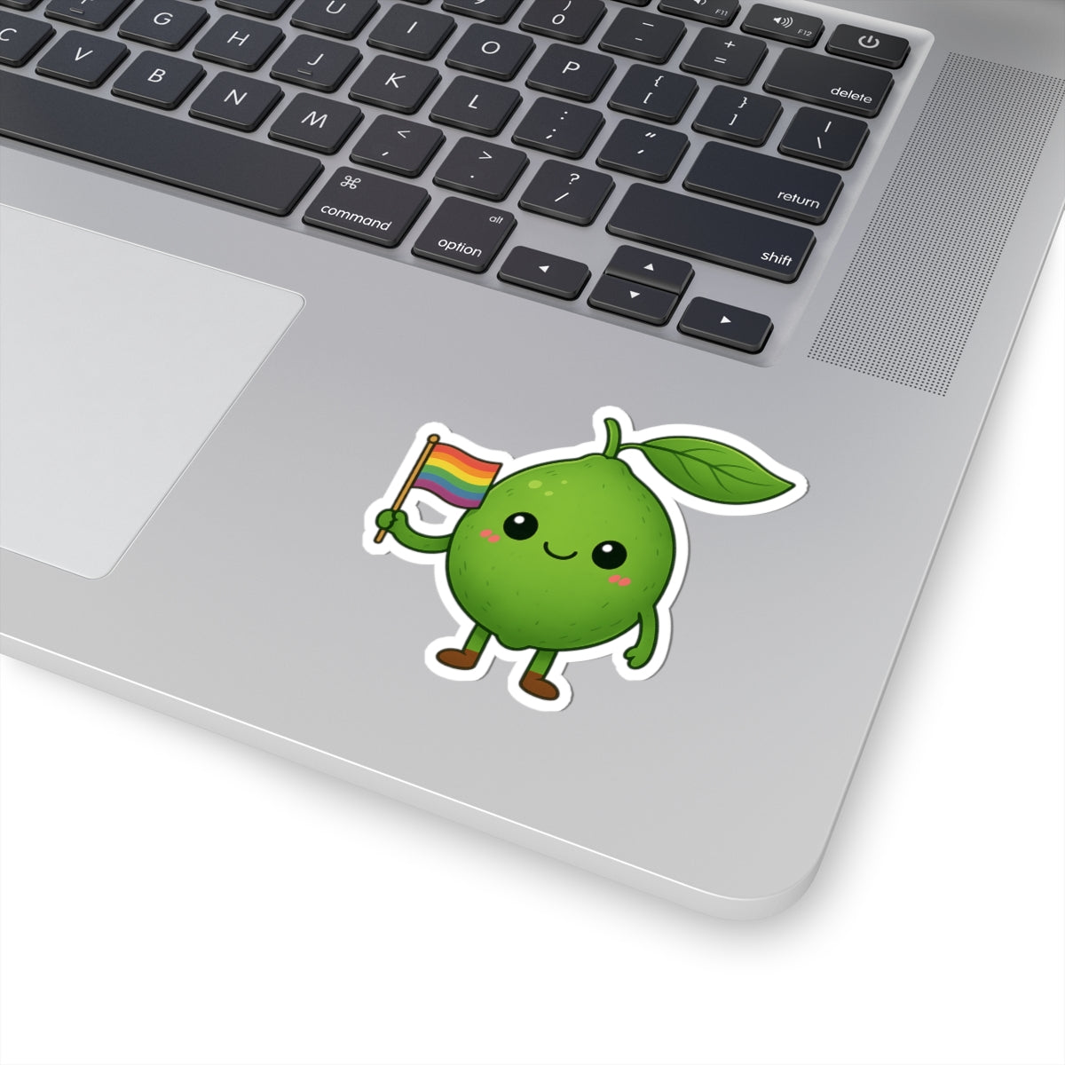 Cute Cartoon LGBTQ+ Lime Sticker – Fun, Colorful, and Proud