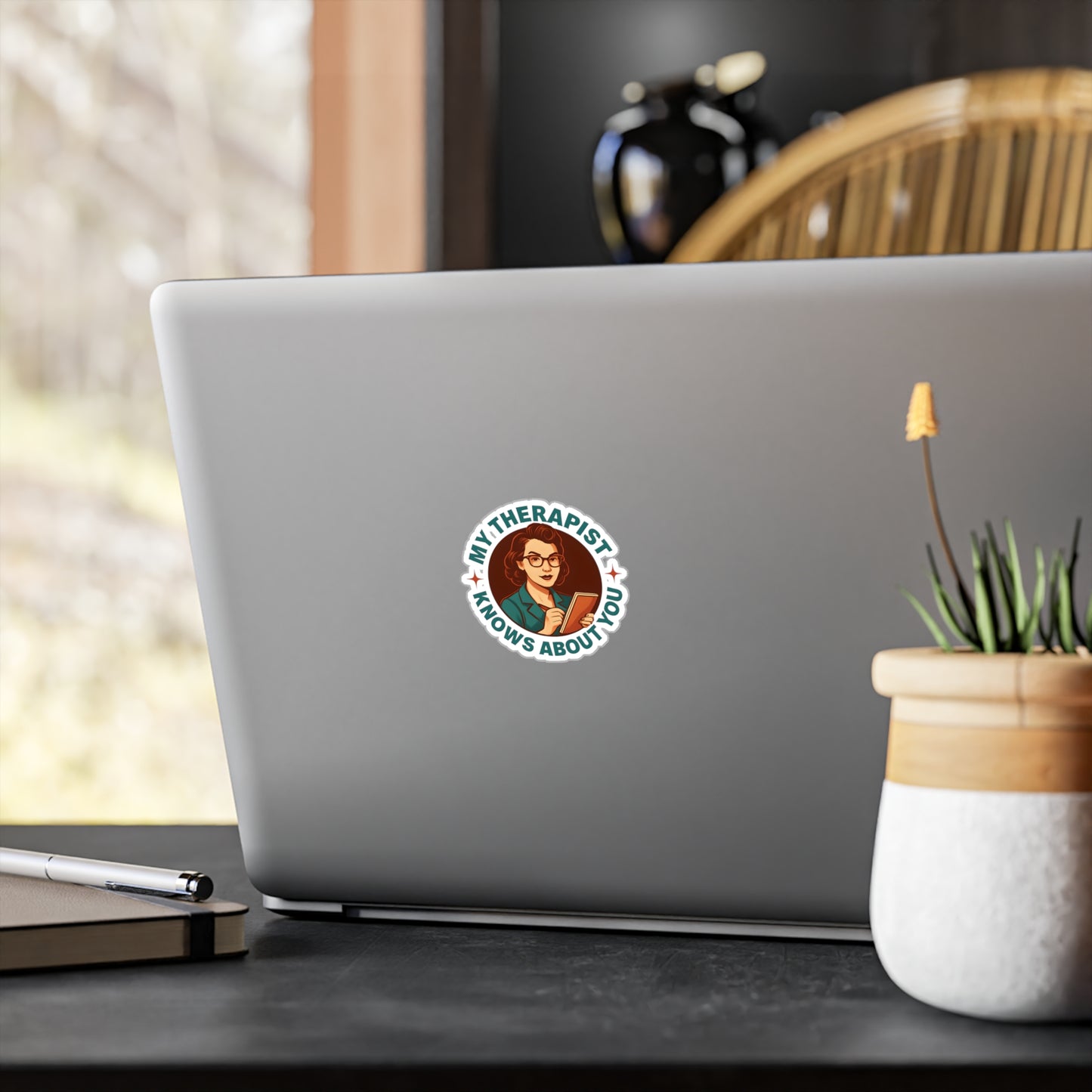 "My Therapist Knows About You" Sticker – Vinyl Matte Finish