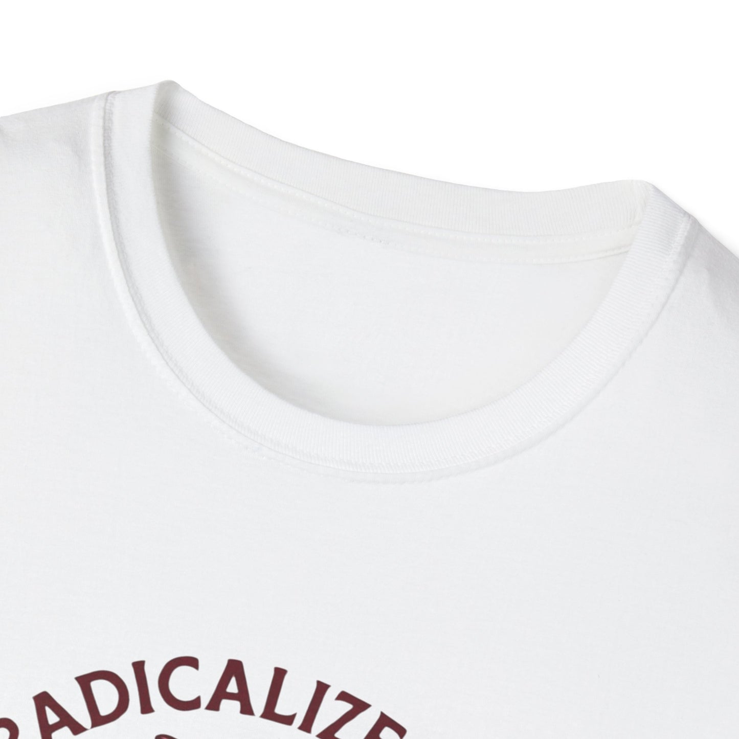 "Radicalized by Basic Decency" Retro Feminist Tee — Vintage Sass, Modern Morals
