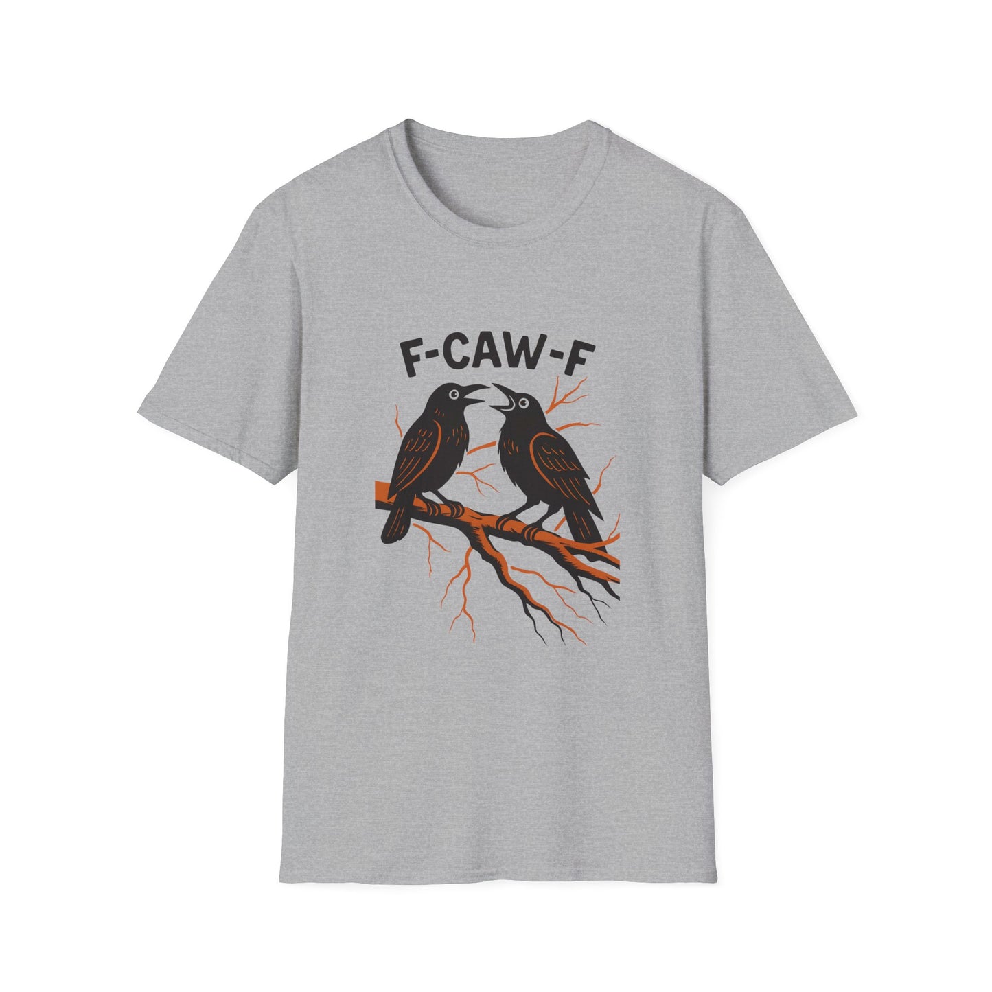 “F-CAW-F” Crow Scream Therapy Tee – Unisex Fit for the Mentally Unwell & Majestic