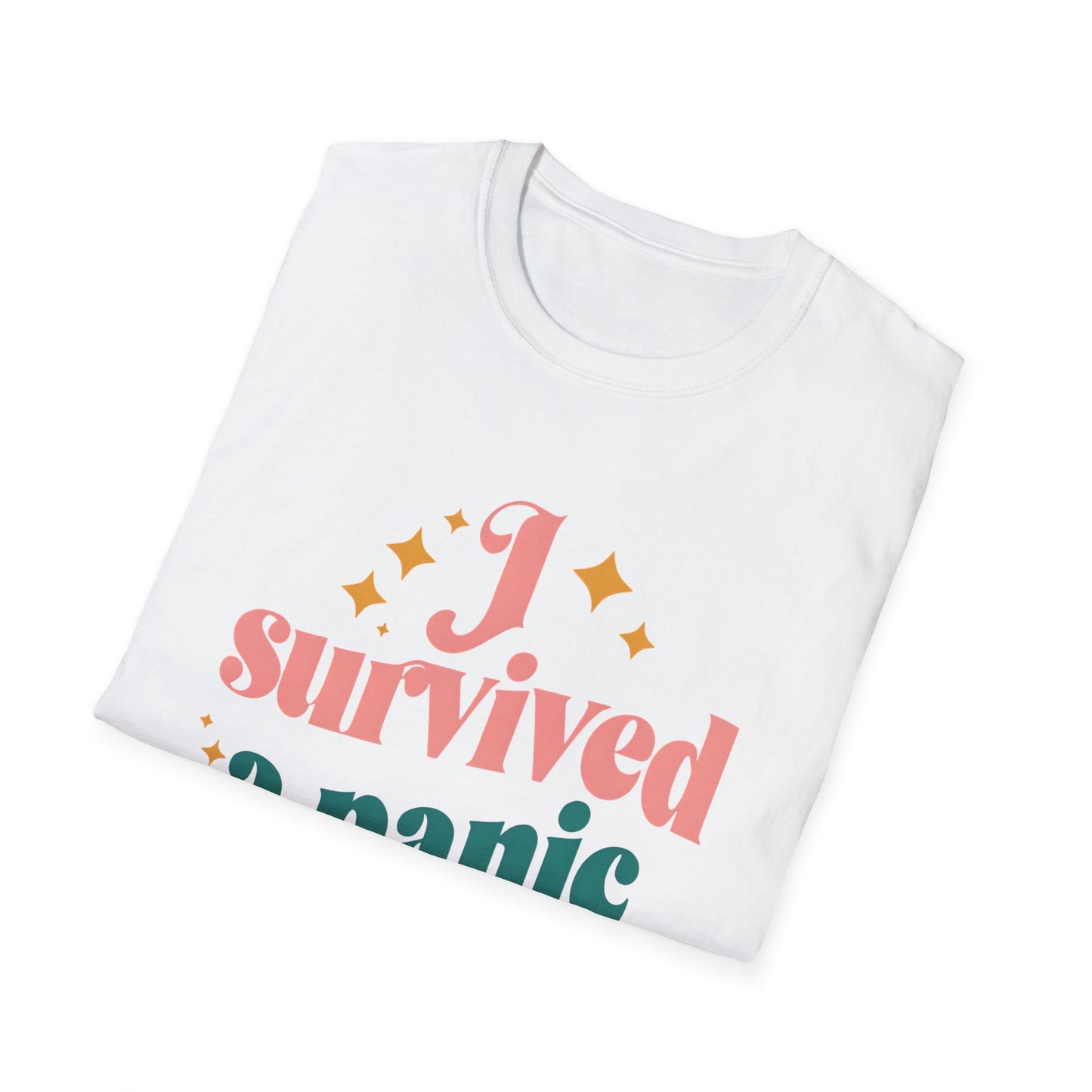 Funny Mental Health Unisex T-Shirt - 'I Survived a Panic Attack'