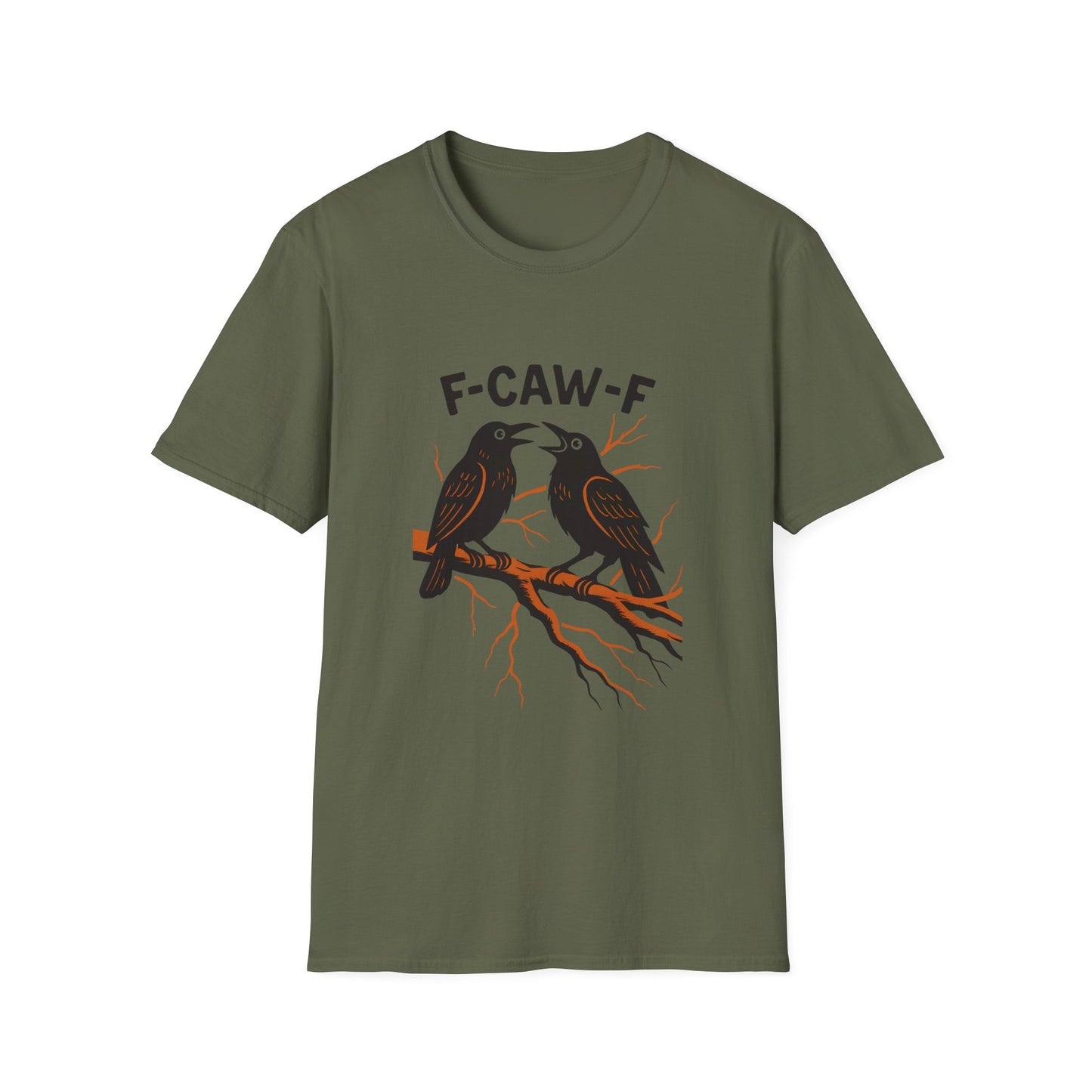 “F-CAW-F” Crow Scream Therapy Tee – Unisex Fit for the Mentally Unwell & Majestic