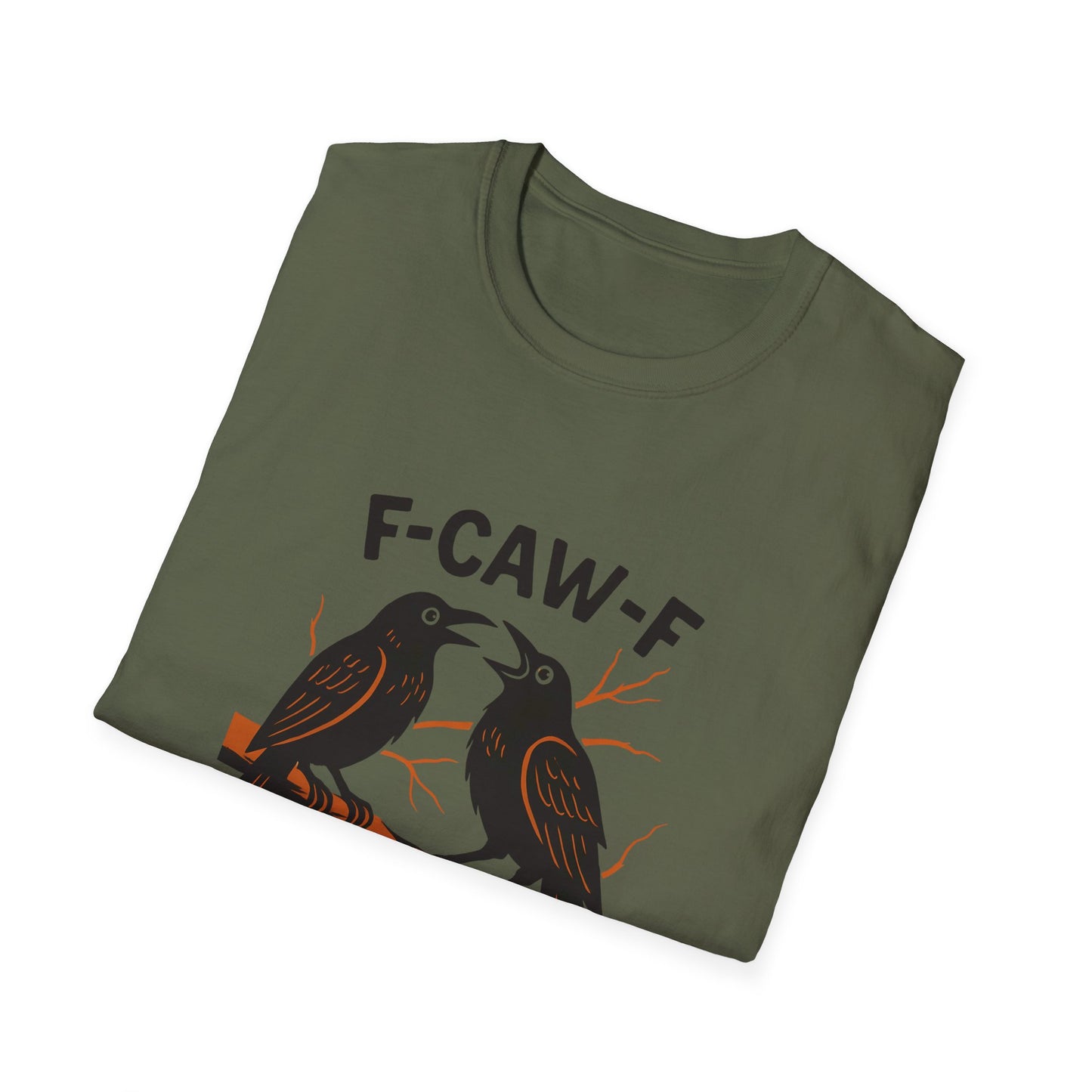 “F-CAW-F” Crow Scream Therapy Tee – Unisex Fit for the Mentally Unwell & Majestic