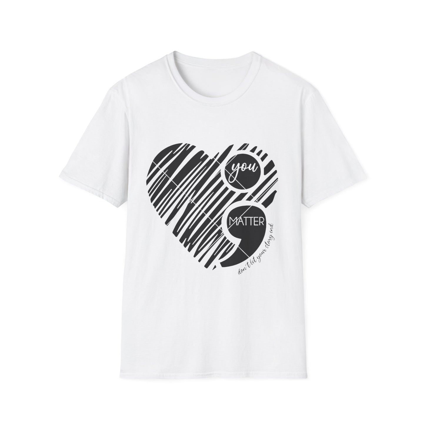 “You Matter ;” Suicide Prevention T-Shirt – Semi-Colon Mental Health Awareness Tee
