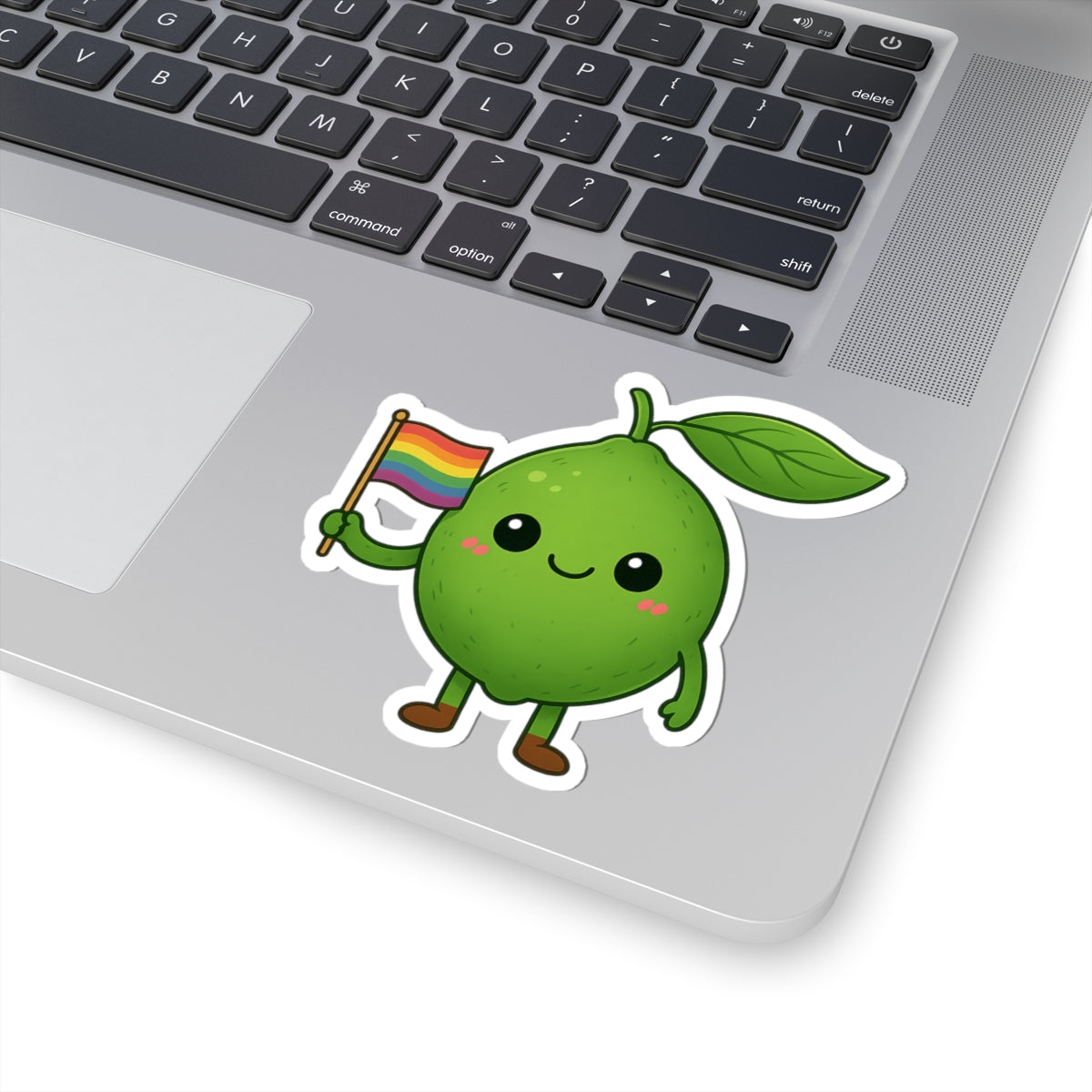 Cute Cartoon LGBTQ+ Lime Sticker – Fun, Colorful, and Proud