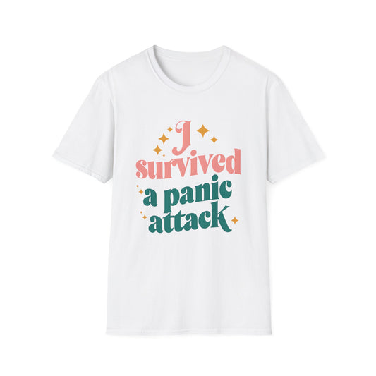 Funny Mental Health Unisex T-Shirt - 'I Survived a Panic Attack'