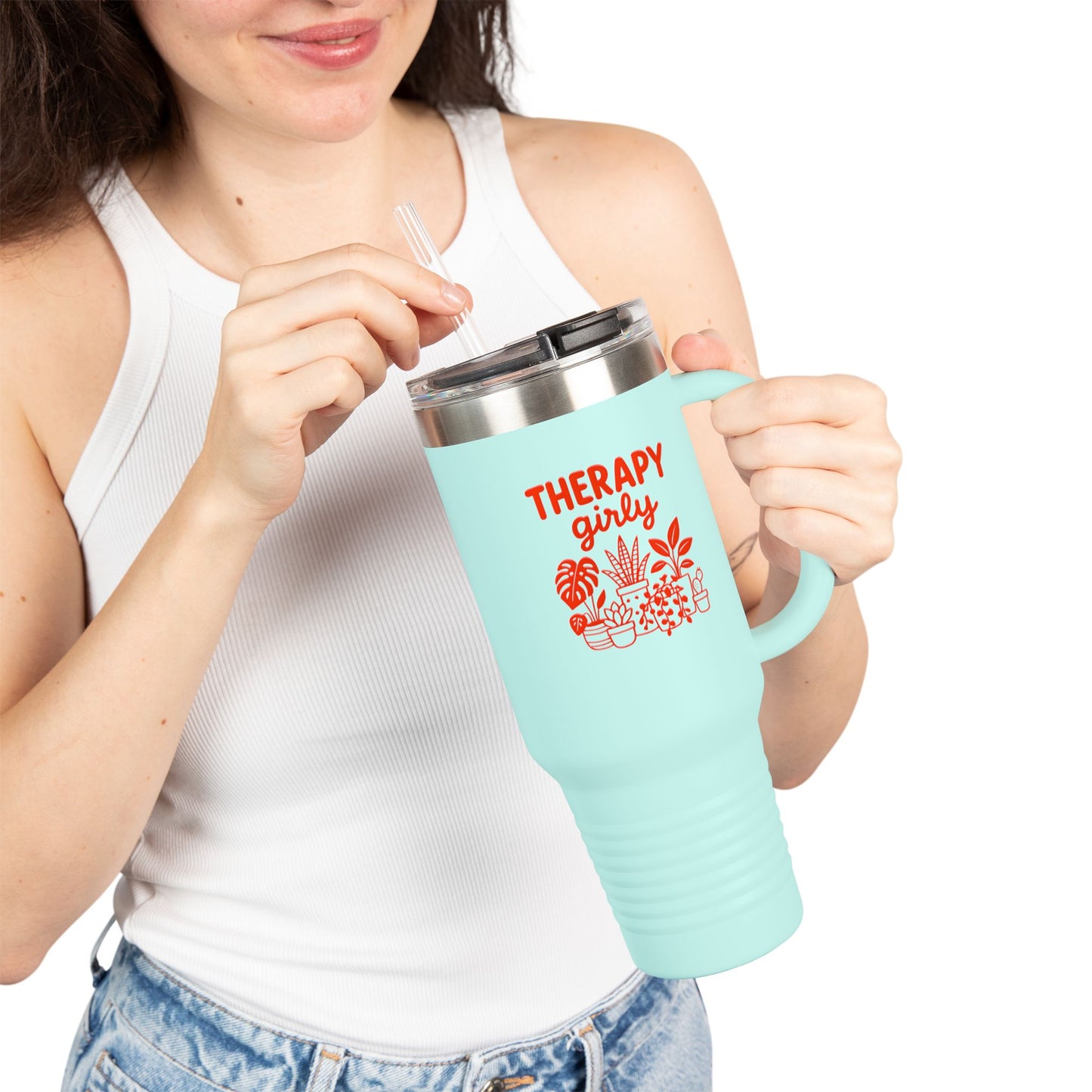 Therapy Girly Tumbler – Hydration, but Make It Emotionally Supportive